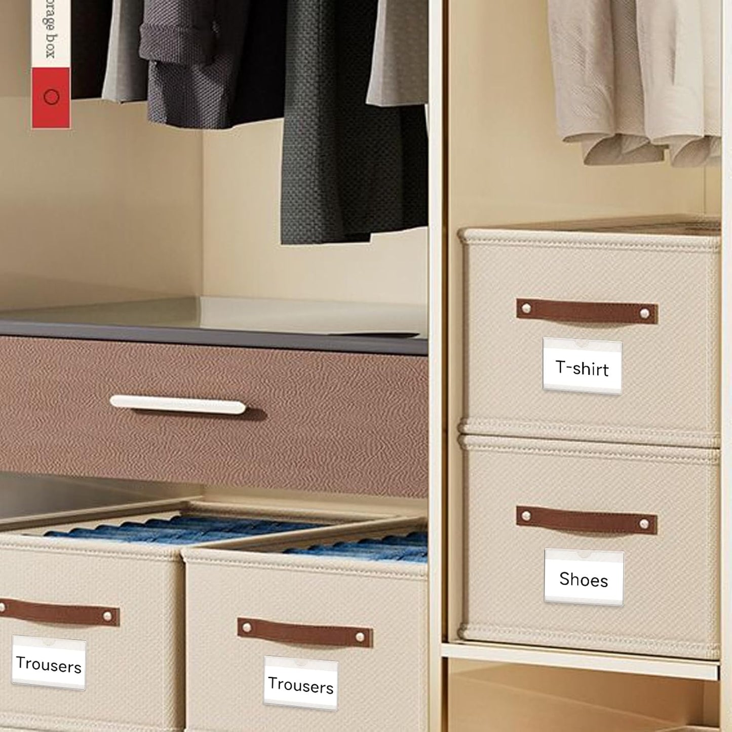 36Pcs Adhesive 3" x 5" Index Card Pockets, Clear Label Holders with Top Open for Loading, Plastic Pocket Sleeves for Organizing Storage Bins, Library Cards, Shelves