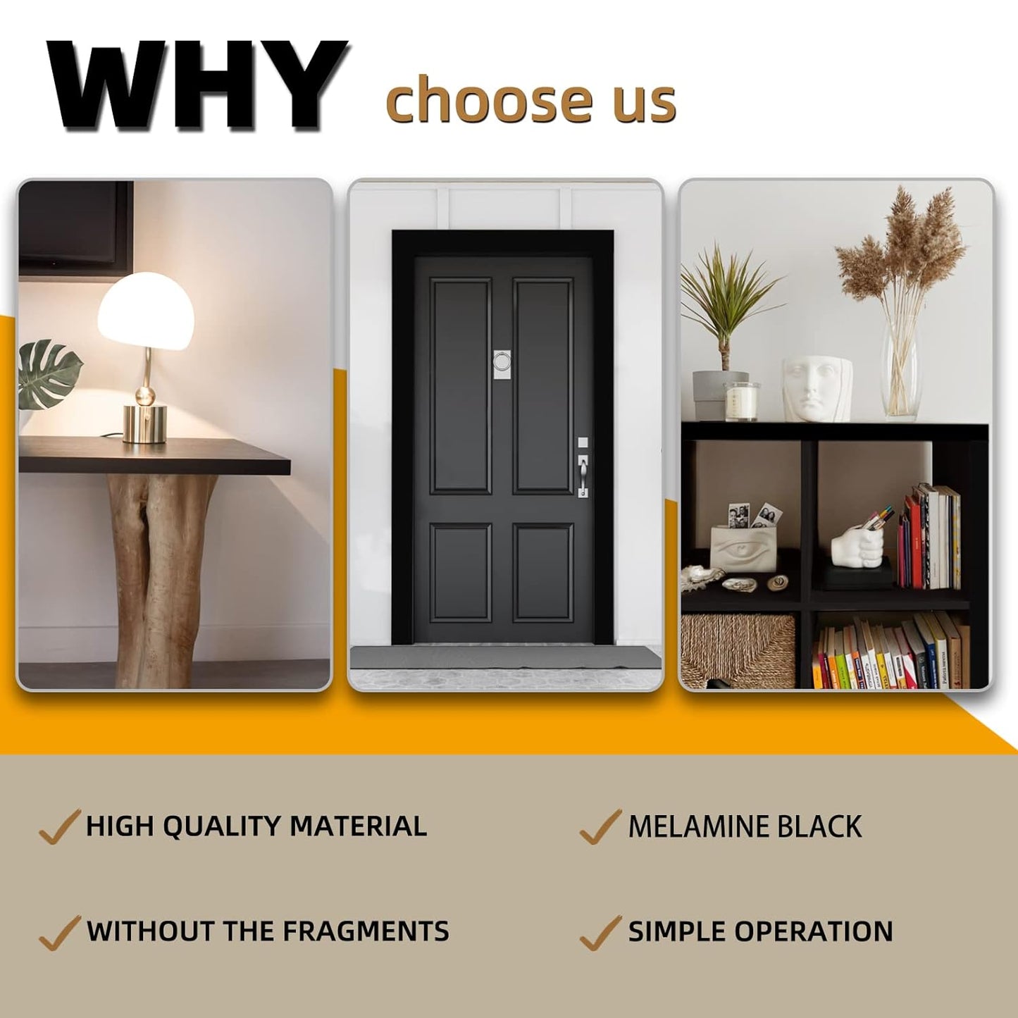 GSCIT Club Black Edge Banding, 1 1/2 Inch x 100ft Melamine With Hot Melt Adhesive Preglued Cabinet Flexible Black Veneer Edging