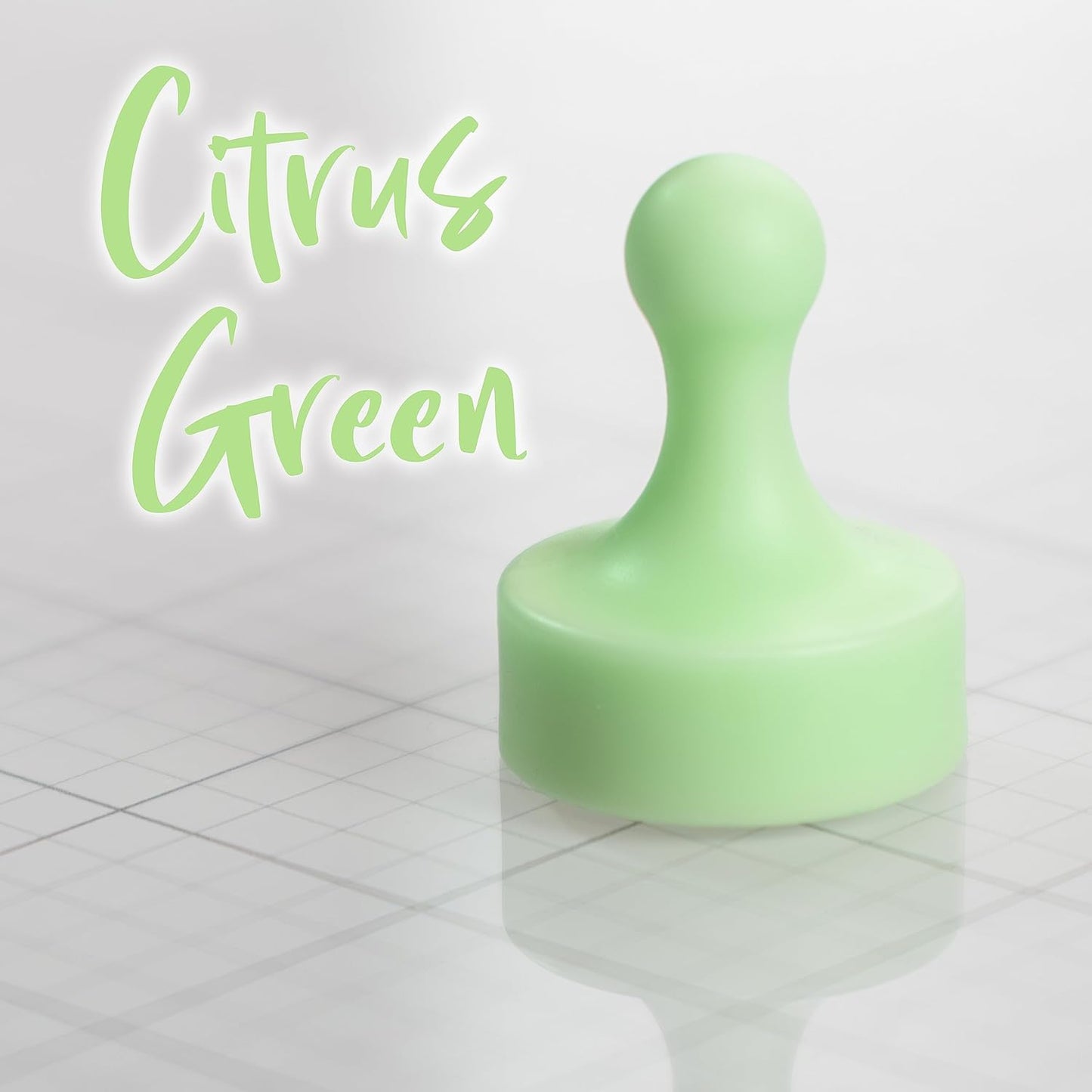 GLASSBOARD STUDIO Powerful Neodymium Magnets, Pawn-Shaped - Strong Fridge/Refrigerator and Whiteboard Magnet, Ideal for Office, Kitchen, Crafts - Rare Earth, Heavy Duty (8, Citrus Green)