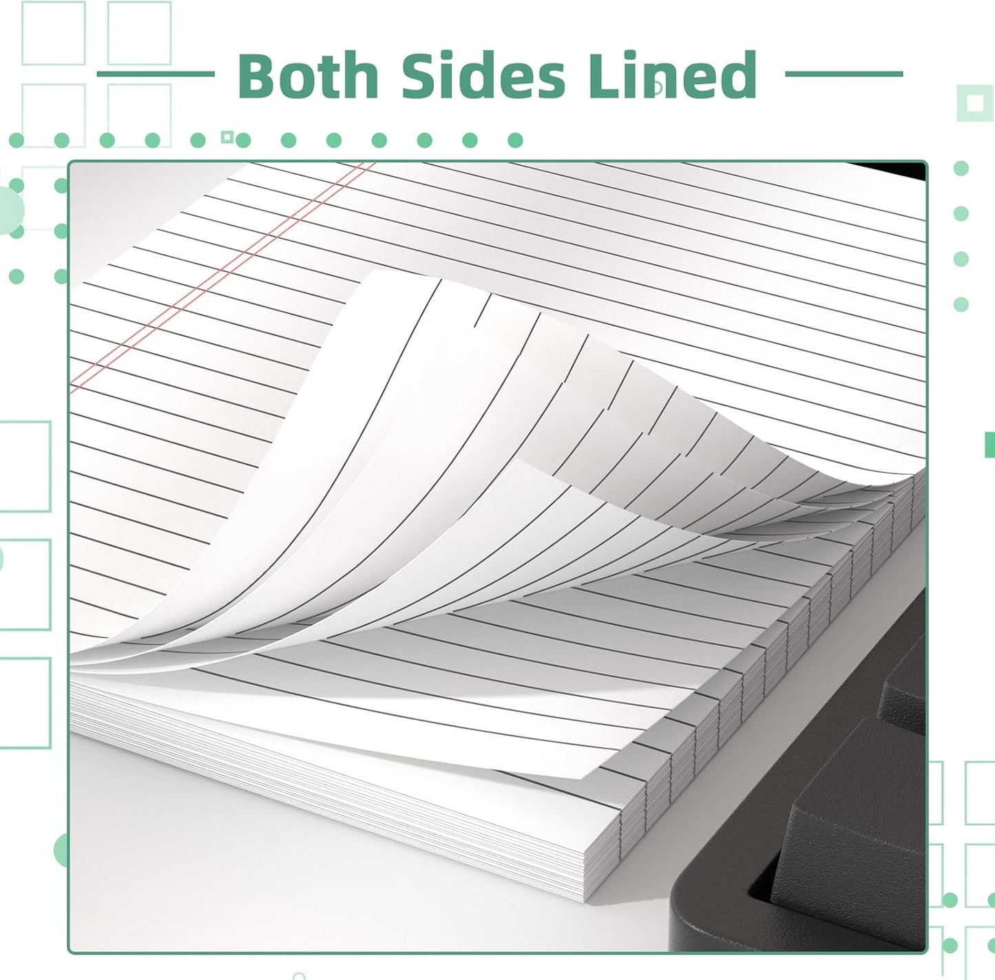 Legal Pads 5×8 Inch Notepad, 12 Pack Note Pads College Ruled Perforated Memo Pad for Work Study Daily Note Taking List, Lined Writing Pads Memo Refills Notepads for Office Home School, 30 Sheet/ Pad