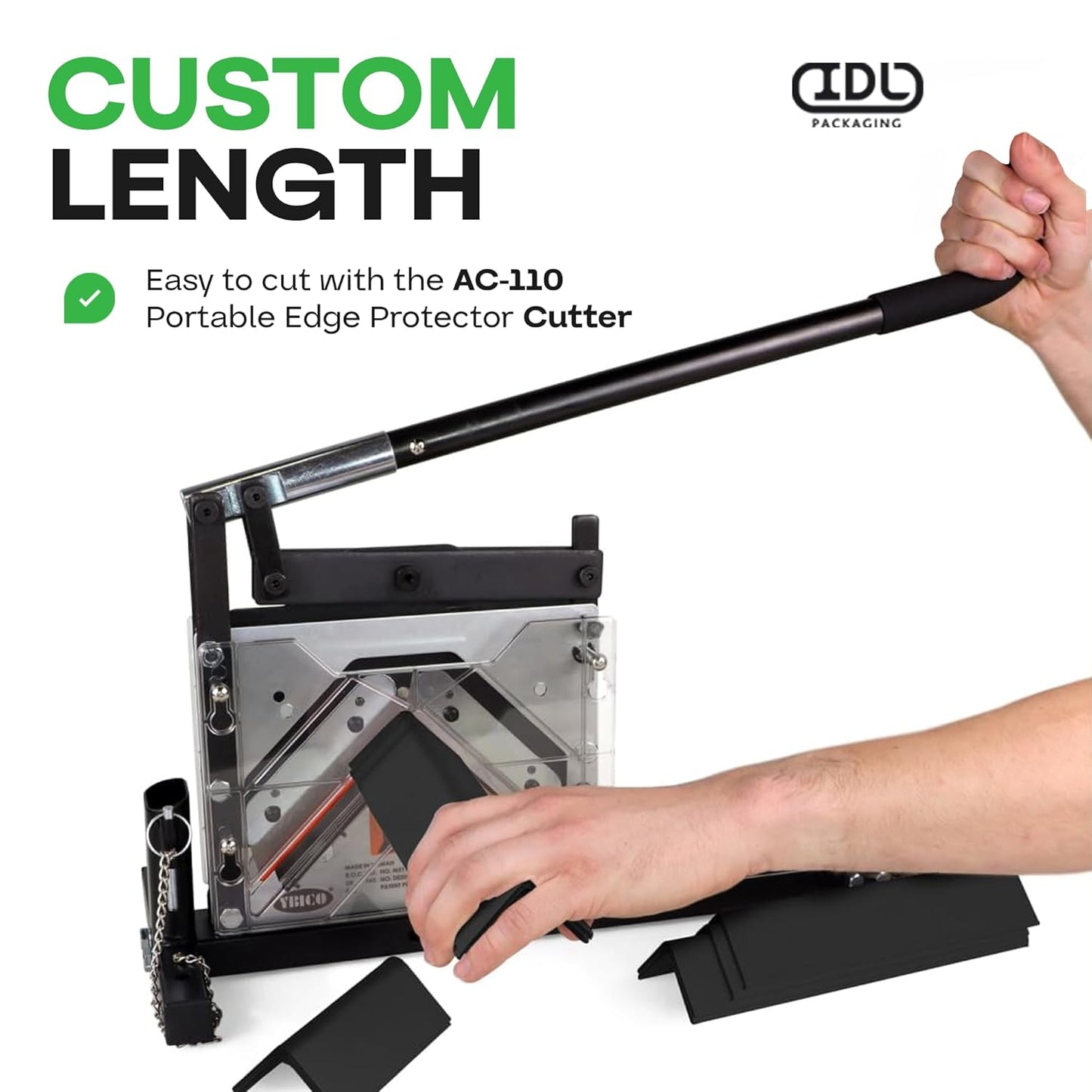 IDL Packaging Cardboard Edge Protector 2" X 2" X 36", Pack of 50 - White Kraft Cardboard Corner Protectors for Shipping - V-Board Reinforced Pallet Edge Protector - Eliminates Shifting of Packaging