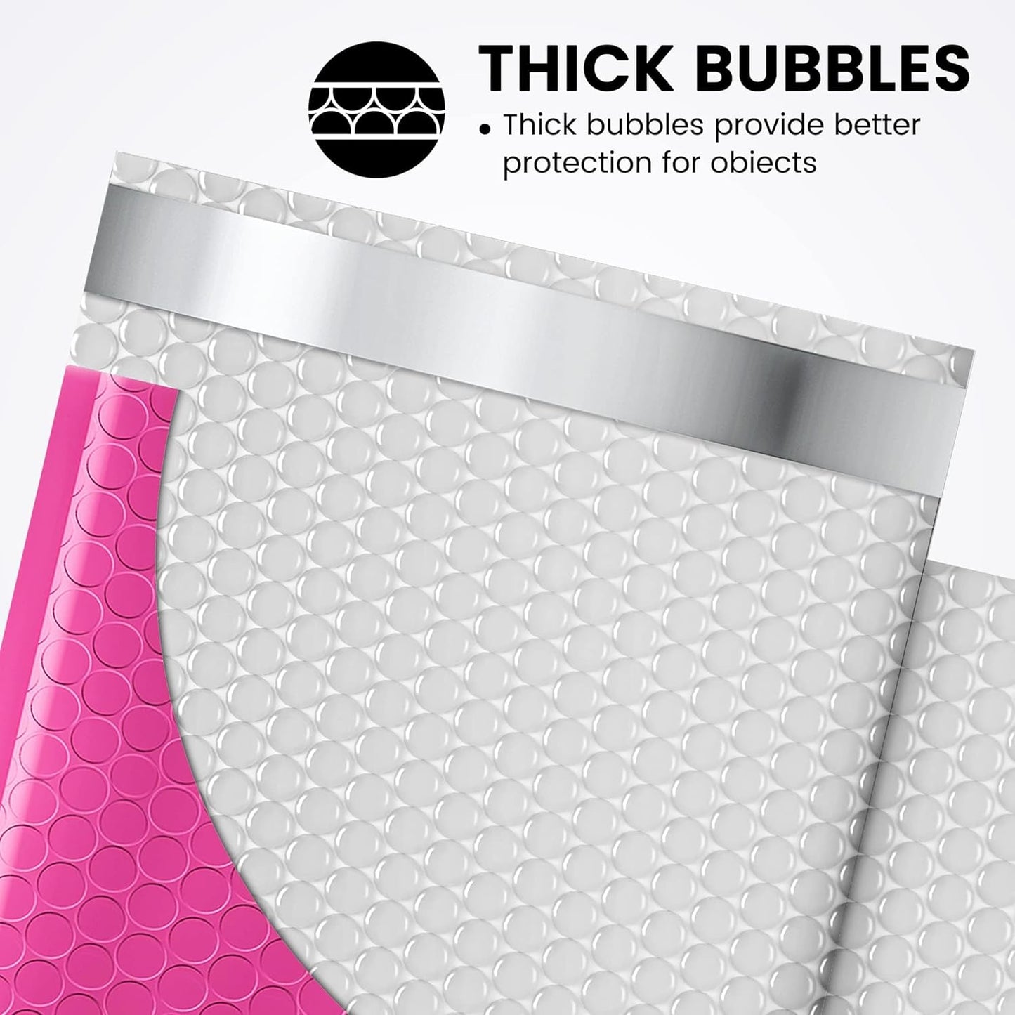 Fuxury Bubble Mailers 6x10" 600 Pack Pink Thick Padded Envelopes Usable Size 6x9" Mailing Envelopes Bubble Padded, Shipping Bags for Mailing,Packaging, Small Business, Boutique, Bulk #0