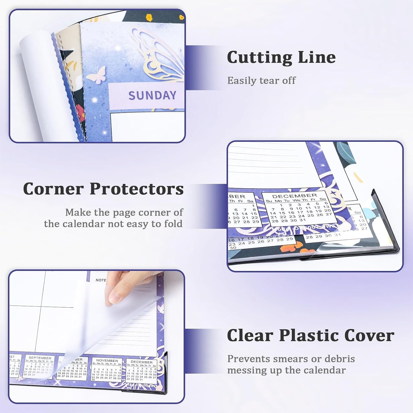 Ospelelf Desk Calendar 2025-2026 Large 22"x17" Monthly Family Planner Pad with Protective Cover 18 Months July 2025 to December 2026 Diversified