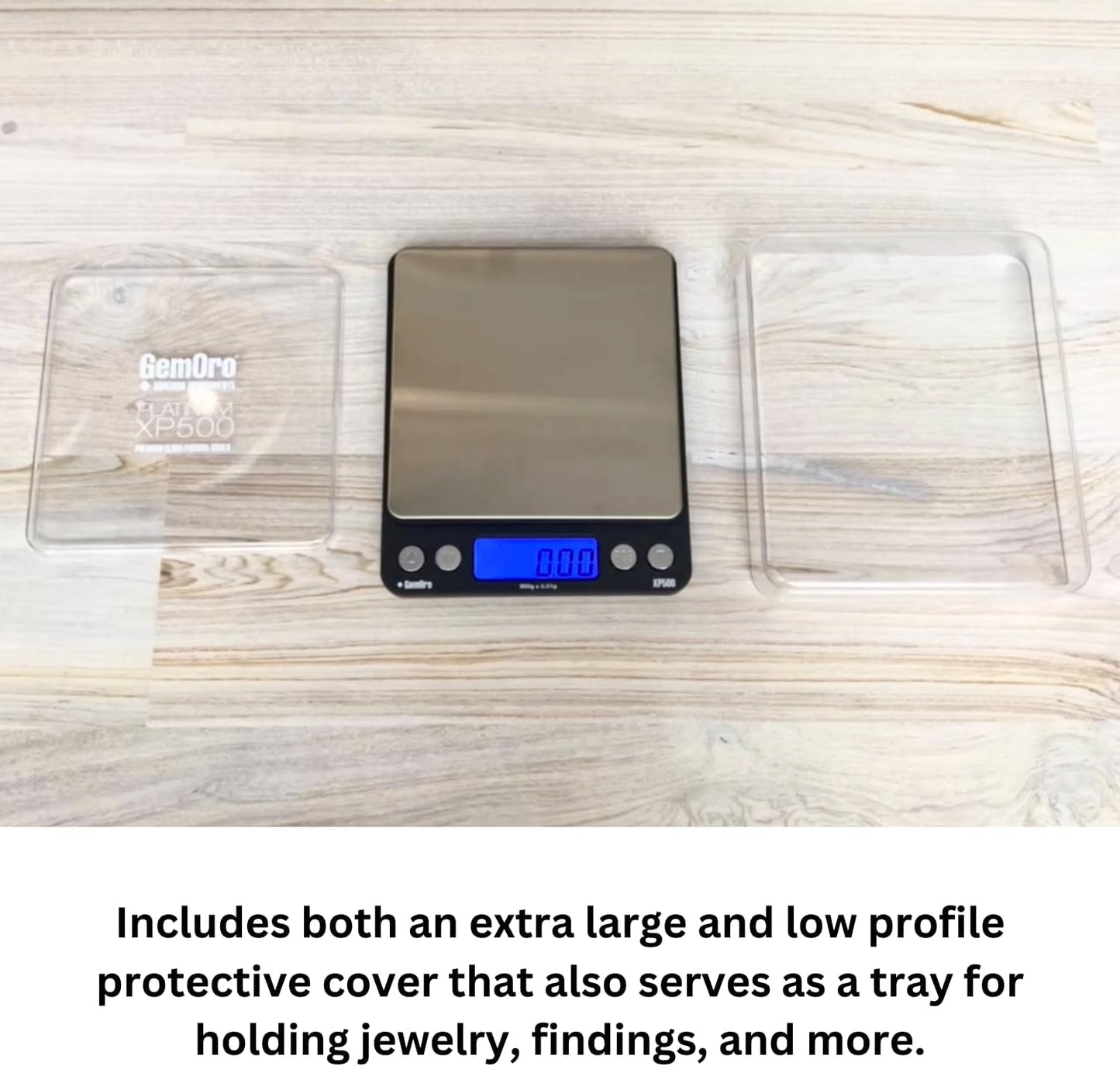 GemOro Platinum XP500 | Durable Precise Jewelers Countertop Portable Pocket Scale | Digital Precision Tool with Expert Professional Reading & Accuracy 500g x 0.01g Readability (Silver)