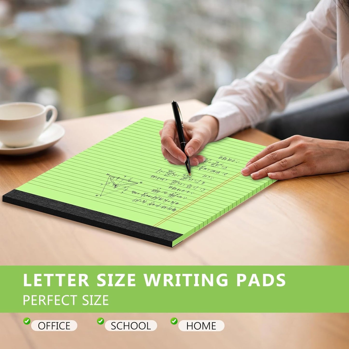 Legal Pads 8.5 x 11, Colored Note Pads 8.5 x 11, Wide Ruled Paper, 3 Pack Notepads 8.5 x 11, to Do List Notepad, Perforated Lined Paper, 30 Sheets/Pad, Multicolor Writing Pad for School, Home, Office