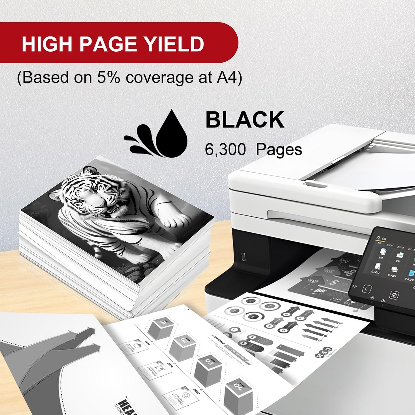 046H Black Toner Cartridge Compatible with Canon 046H 046 Toner Cartridge Set, Works with Color ImageCLASS MF733Cdw MF731Cdw MF735Cdw LBP654Cdw Laser Printers (2 Pack, Black)