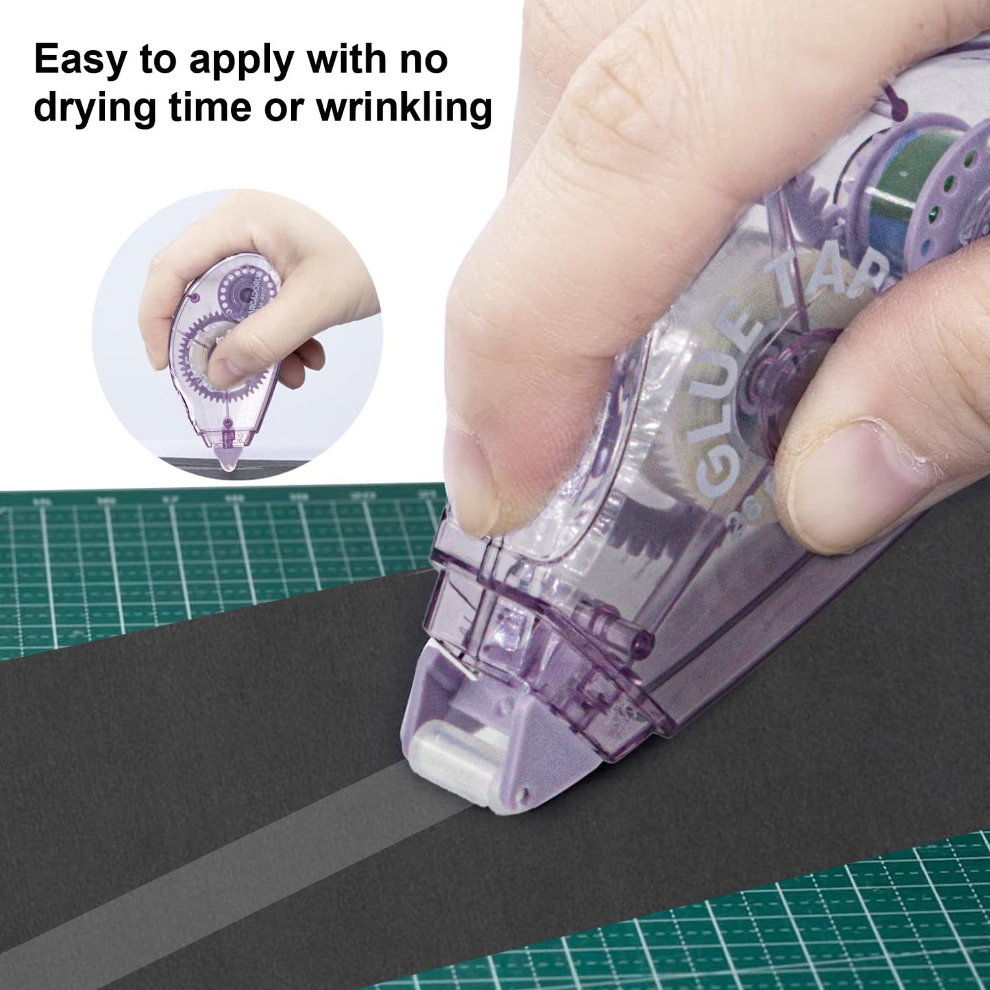 Glue Tape for Scrapbooking, Scrapbook Tape 4 Pcs, Double Sided Tape Roller for Crafts, 26 Ft x 0.31 In Tape Runner, Junk Journal Supplies, Scrapbook Supplies & Craft, Photo, Tape for Gift Wrapping.