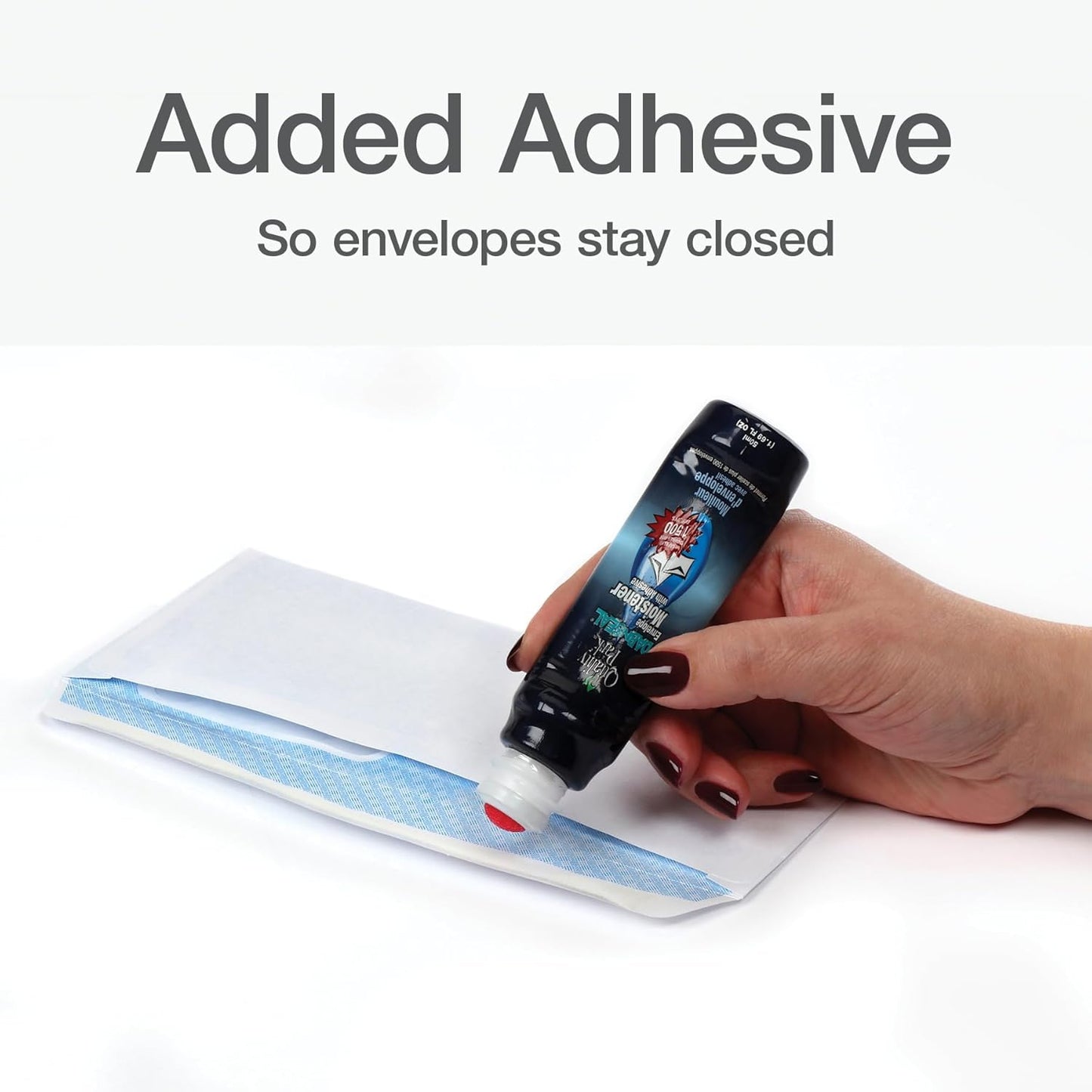 Quality Park Bulk Dab-N-Seal Envelope Moistener with Adhesive, for Securely Sealing Envelopes, Paper Crafts & More, 50mL Bottles, 12 Pack (QUA46062)