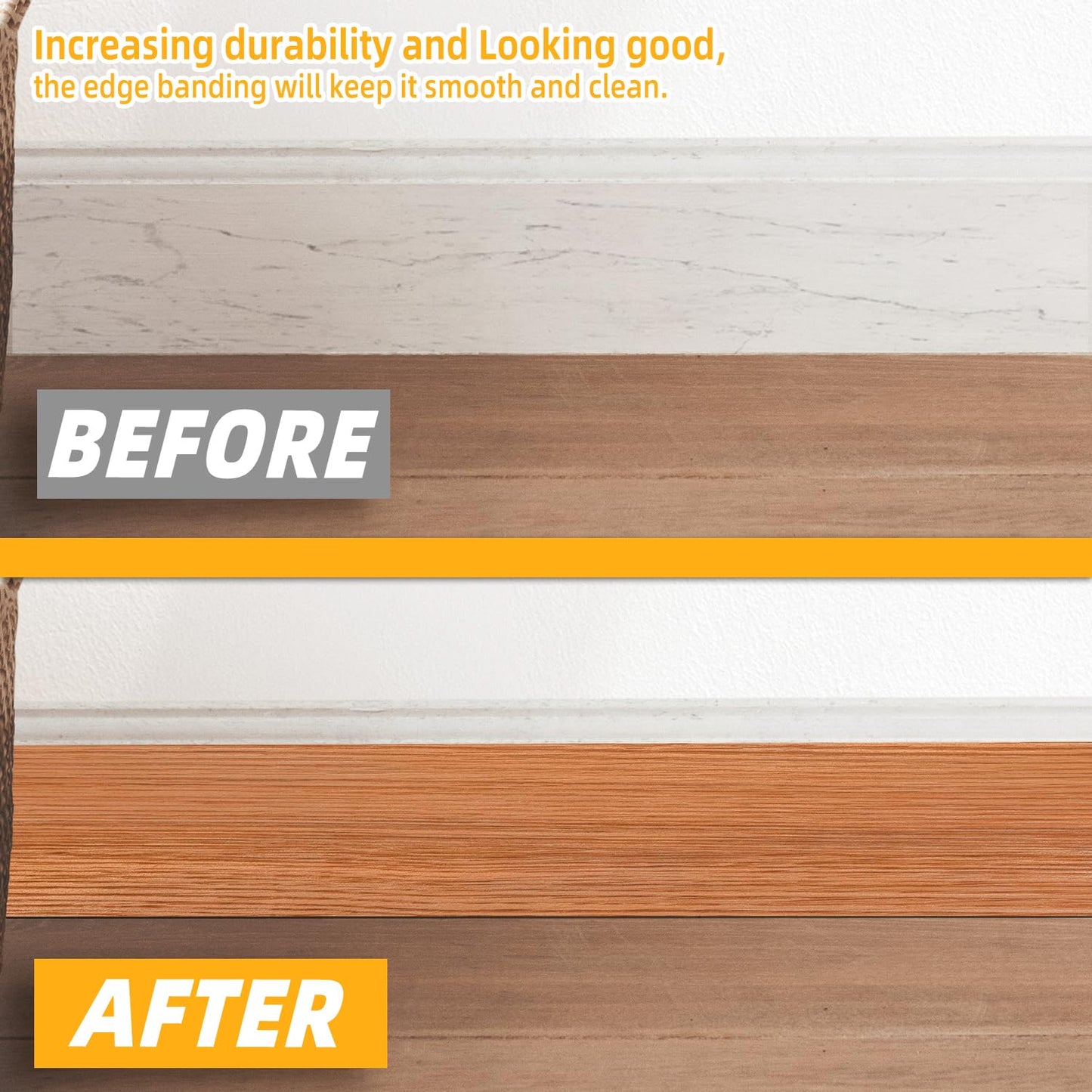 GSCIT Club Wood Grain Repair Tape, 2.4 inch X 100ft Self Adhesive Red Oak Grain Repair Patch for Tables, Chairs, Baseboards, Doors, Windows, Floors, Handicraft DIY.