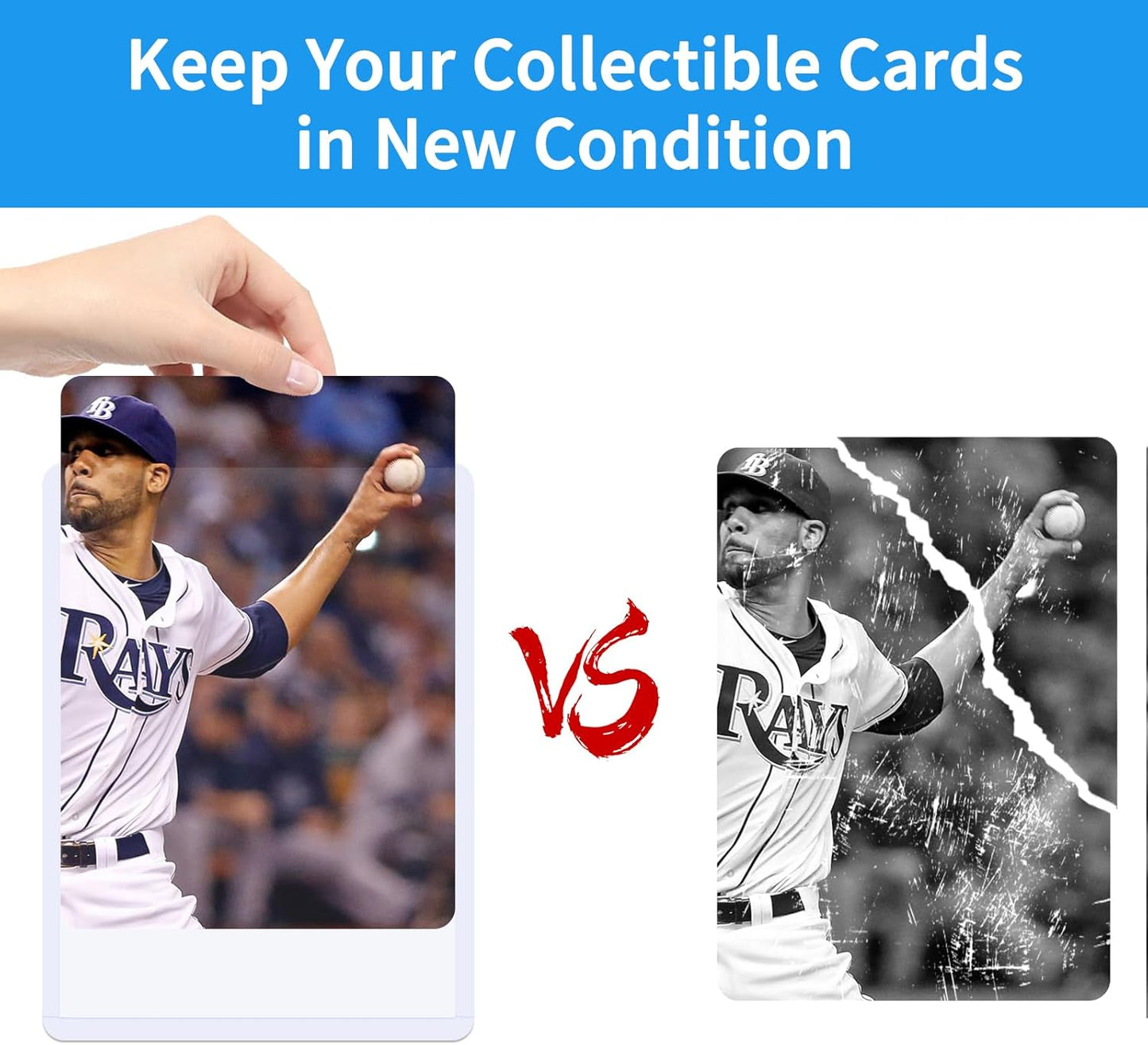 2000Pcs Clear Top Loaders for Cards (1000Pcs Hard Plastic Card Holders & 1000Pcs Card Sleeves) 3" x 4" Toploaders, Card Protector Sleeves for Baseball Cards, Standard Trading Cards