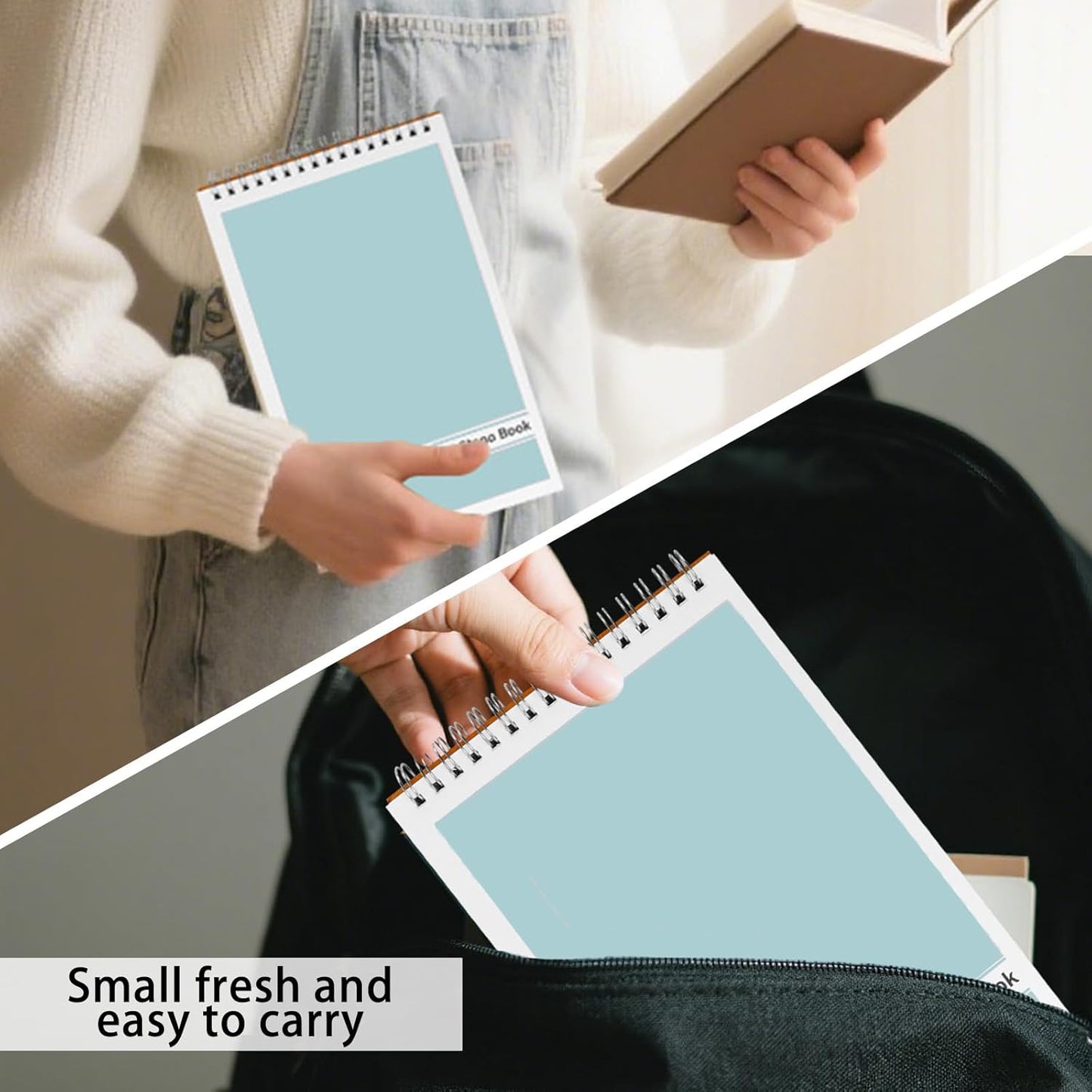Steno Pads – 6x9 Inches 80 Sheets Steno Notebooks for Writing Notes in School, University, College & Office (2PCS Light Blue)