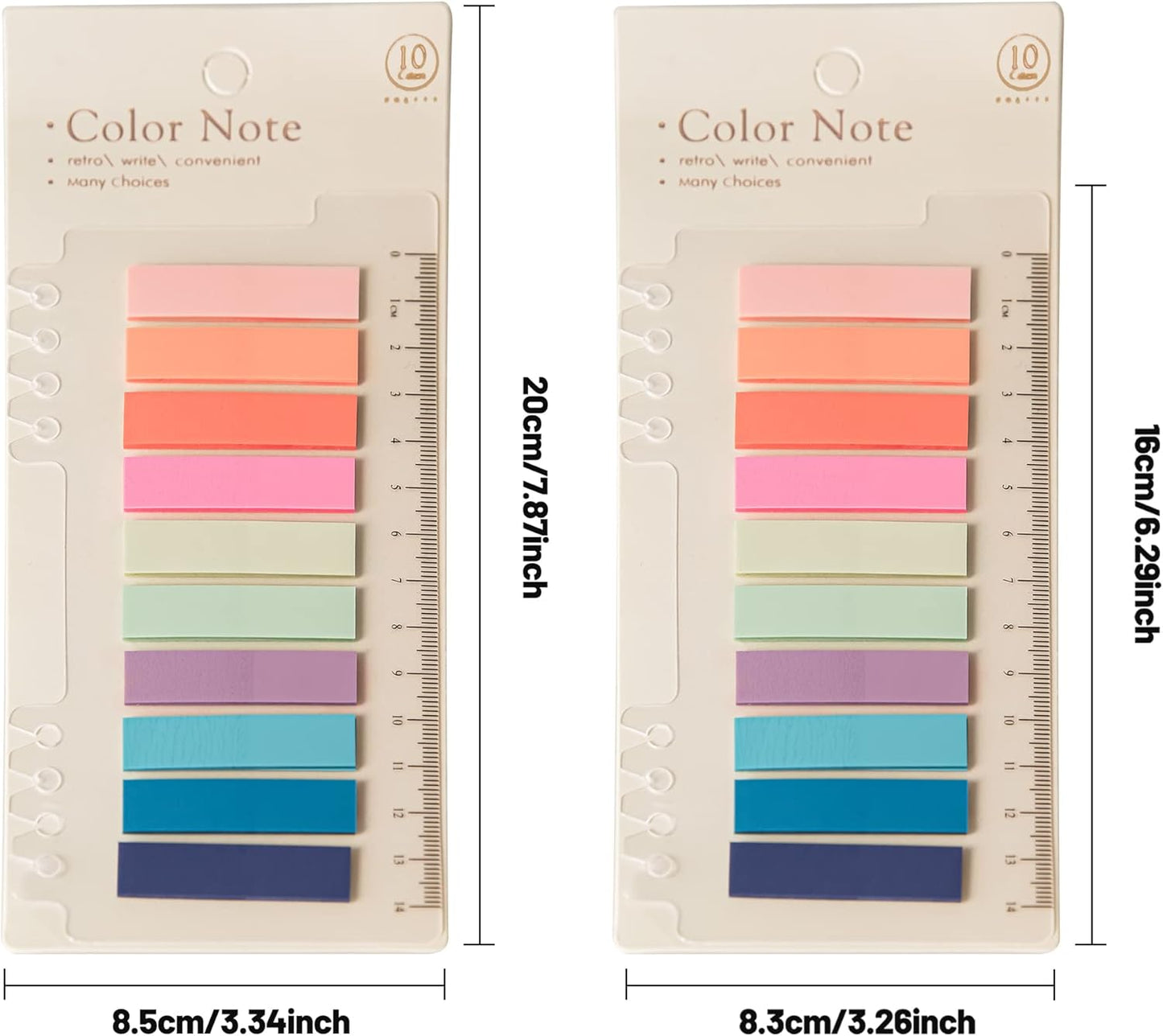 Golcellia Sticky Tabs, 70 Colors, 1400 Pieces, Repositionable Labels, Index Tabs