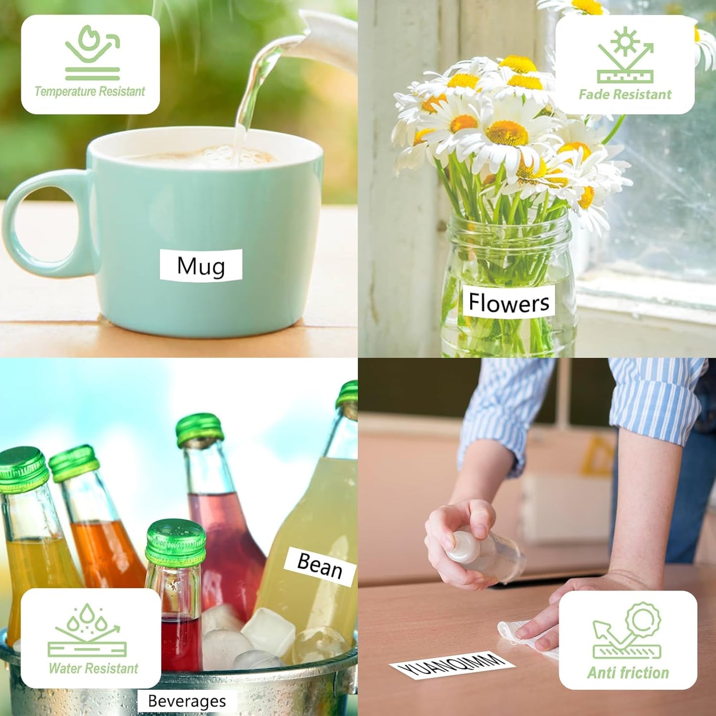 Compatible with Brother TZe-251 TZe TZ Tape 24mm 0.94 Laminated White TZe251 TZ-251 Replacement for PTouch 1 Inch Label Maker Tape for P Touch PTD600 PT-P710BT, 4 Pack