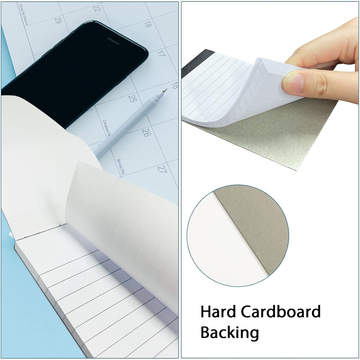 10 Pcs Note Pads Refills 3 x 5 inches Memo Small Notebook Writing Pads with 30 Sheets Each Pad College Ruled Lined Paper NotePads White