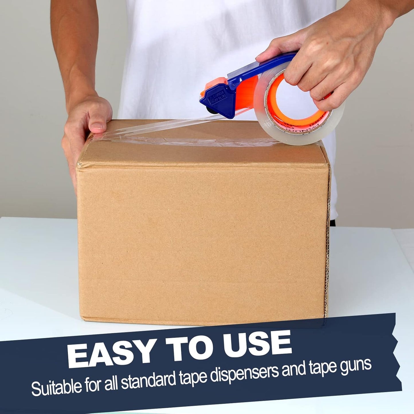 PANDRI Packing Tape, 18 Rolls Heavy Duty Clear Packaging Tape for Shipping Packaging Moving Sealing, 1.88 inches Wide, 65 Yards Per Roll, Total 1170 Yards