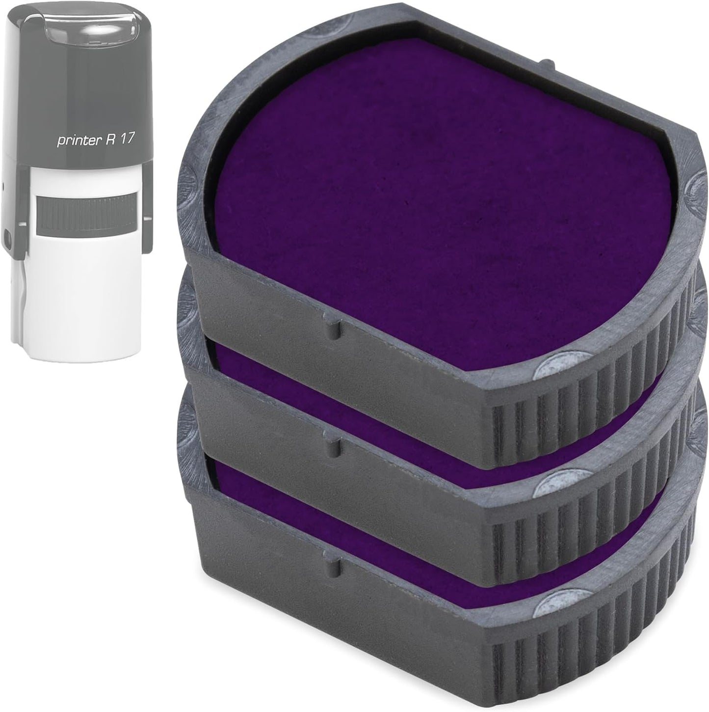 COLOP E/R17 Non-Toxic, Water Based Premium Replacement Pad for Printer R17 Stamp - Pack of 3 - Purple