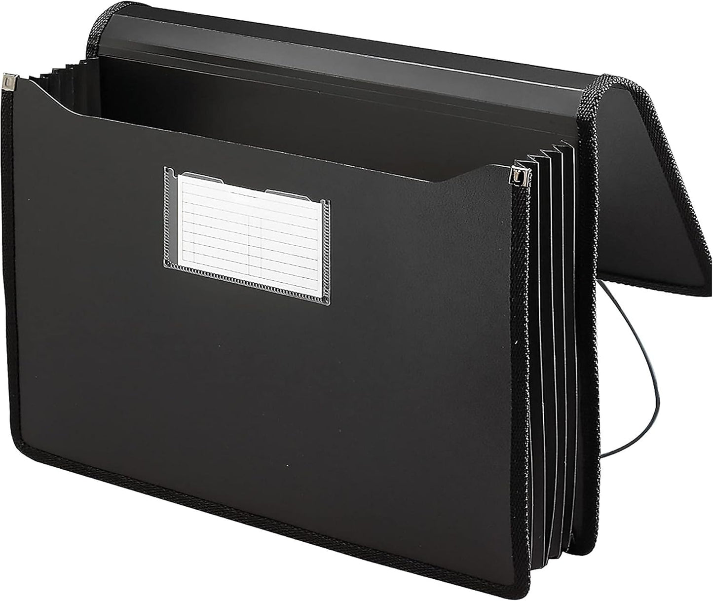 Smead Poly Wallet, Accordion File Organizer for File Folders, Legal Size, Black, 5-1/4 inch Expansion, Office Supplies, Document Organizer (71510)