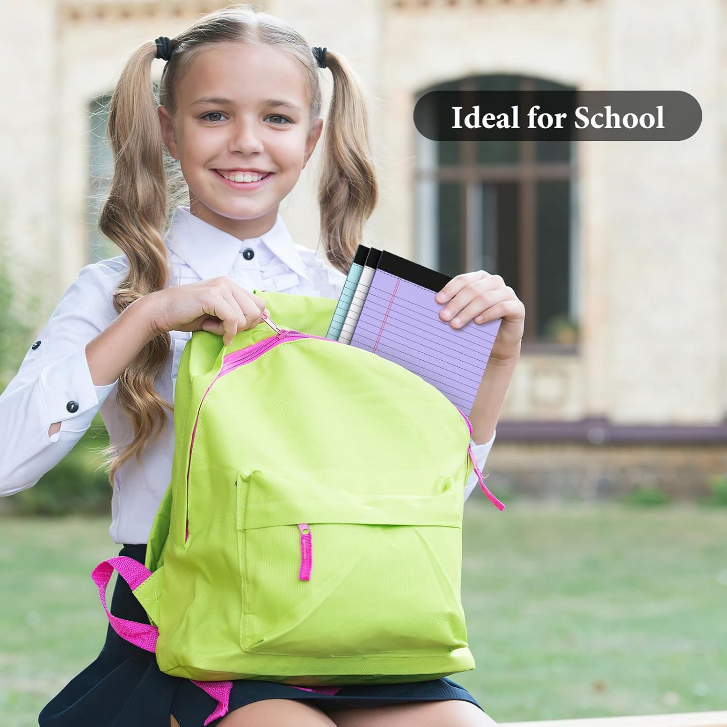 12 Pack Colored Note Pads 5" x 8" Legal Pads College Ruled Lined Paper with Micro-Perforated Writing Notebook 30 Sheets per Pad (360 Total Pages) Small Notepad for School, Office & Home Supplies