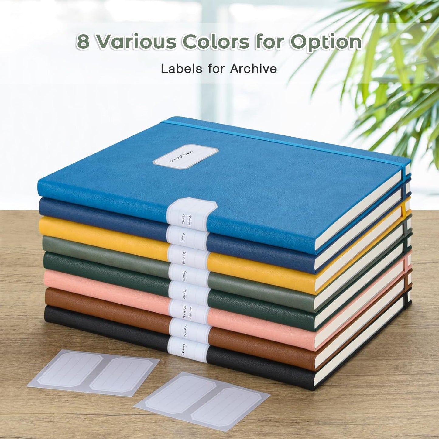 Graph Paper Notebook, Hardcover Notebook 8.5 x 11, Grid Notebook Journal for Women, Men, Large Leather Journals for Writing, Thick Paper, A4 Notebooks for Work, School Supplies, Engineering Olive