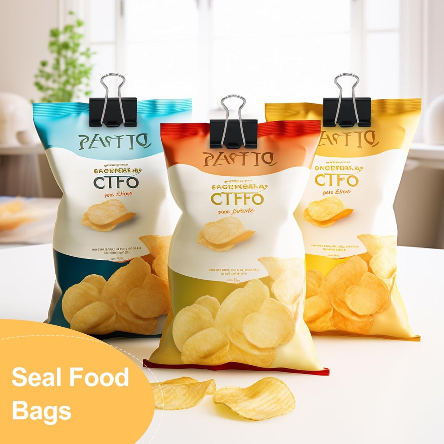 Coideal Black Binder Clips Medium, 1.25 Inch Black Metal Paper Clips 24 Pcs 32mm Foldback Bull Clip Clamps for Office School (1 1/4 Inch)