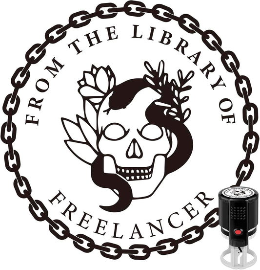 Custom Ink Stamp | Personalized Self Inking Stamp Gifts for Book Lovers, Readers, Teachers | 5 Ink Colors (Design-03)