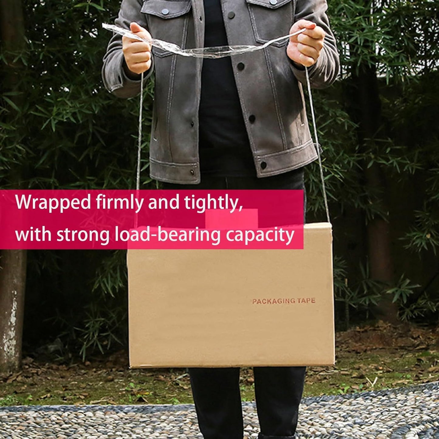 Clear Packing Tape with Tape Gun - Strong Adhesive, Ideal for Shipping and Packaging,6 Rolls 2 Inch X 110 Yards Shipping Packaging Tape