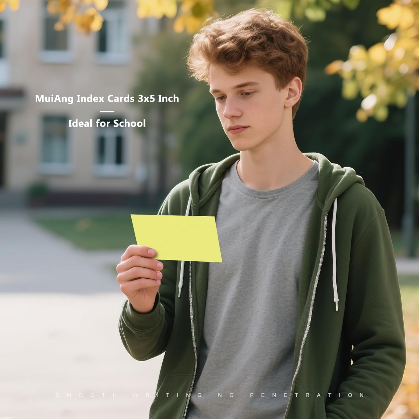 600 Count Index Cards 3 x 5 Inch Yellow Lined Flash Cards Ideal for Studying and To-do-List, Portable Note Cards Taking for Students and Teachers, Flash Card Styled for Home, Office or School Use