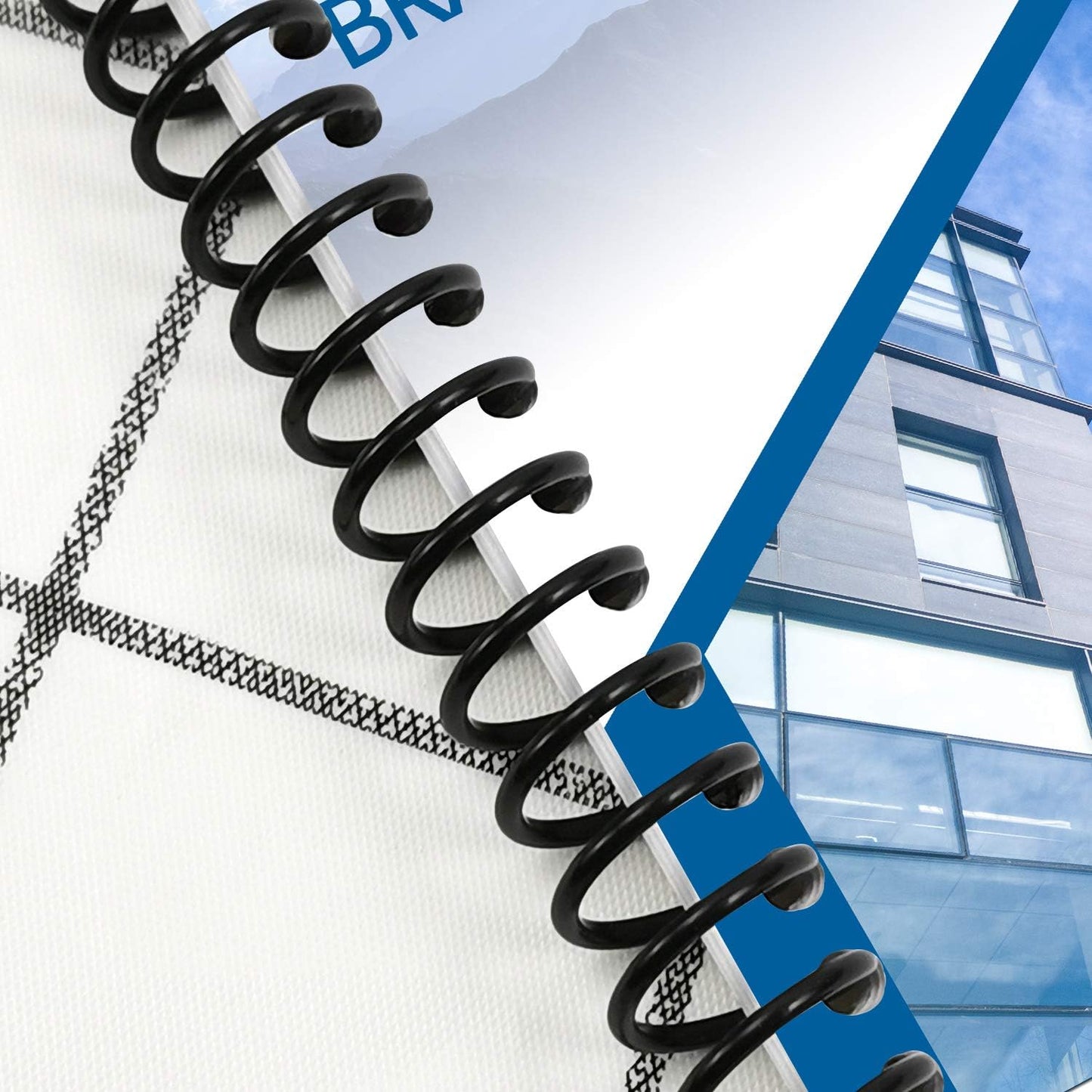 Rayson 3/8" Plastic Spiral Binding Coil, 60 Sheets Capacity, 4:1 Pitch 9.5mm Black Coil Binding Spines for Business and Educational Purposes, Pack of 100