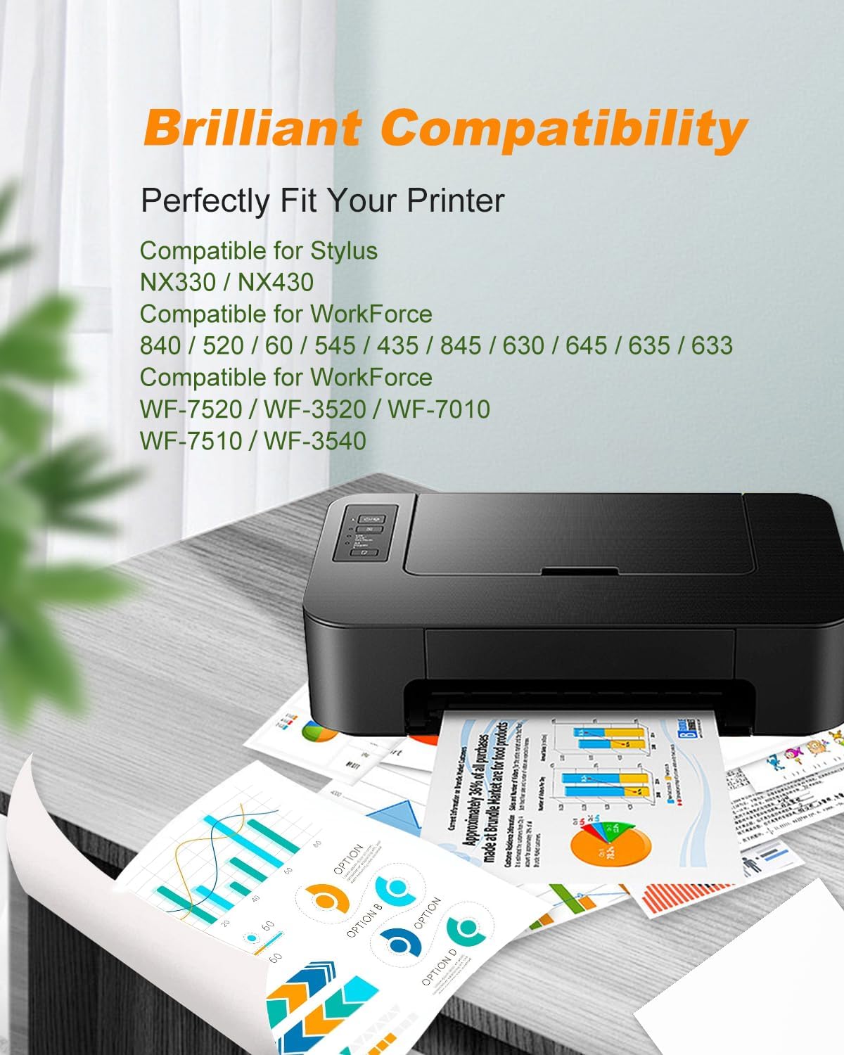 126 Ink Cartridges Remanufactured Replacement for Epson 126 Ink Cartridges for Epson 126 T126 Ink use for Epson Workforce WF-3520 WF-3540 WF-7010 435 545 645 845 60 Stylus NX430 (10 Pack，126 Ink)