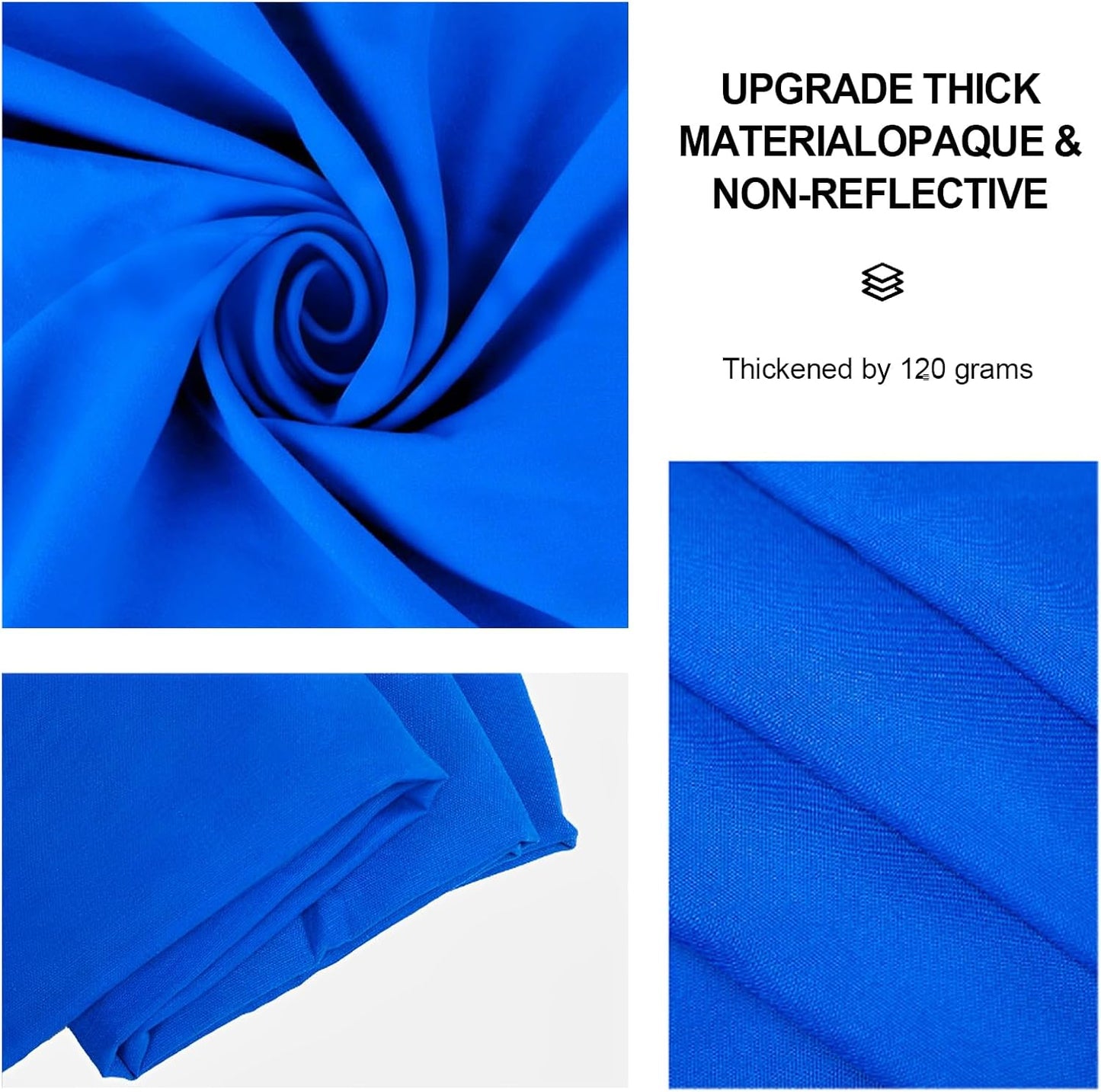 10x20Ft Blue Chromakey Backdrop for Photography, Blue Screen for Product Portrait Photo Shooting, Background Cloth for Video Recording, Party, Meeting, Zoom, Live
