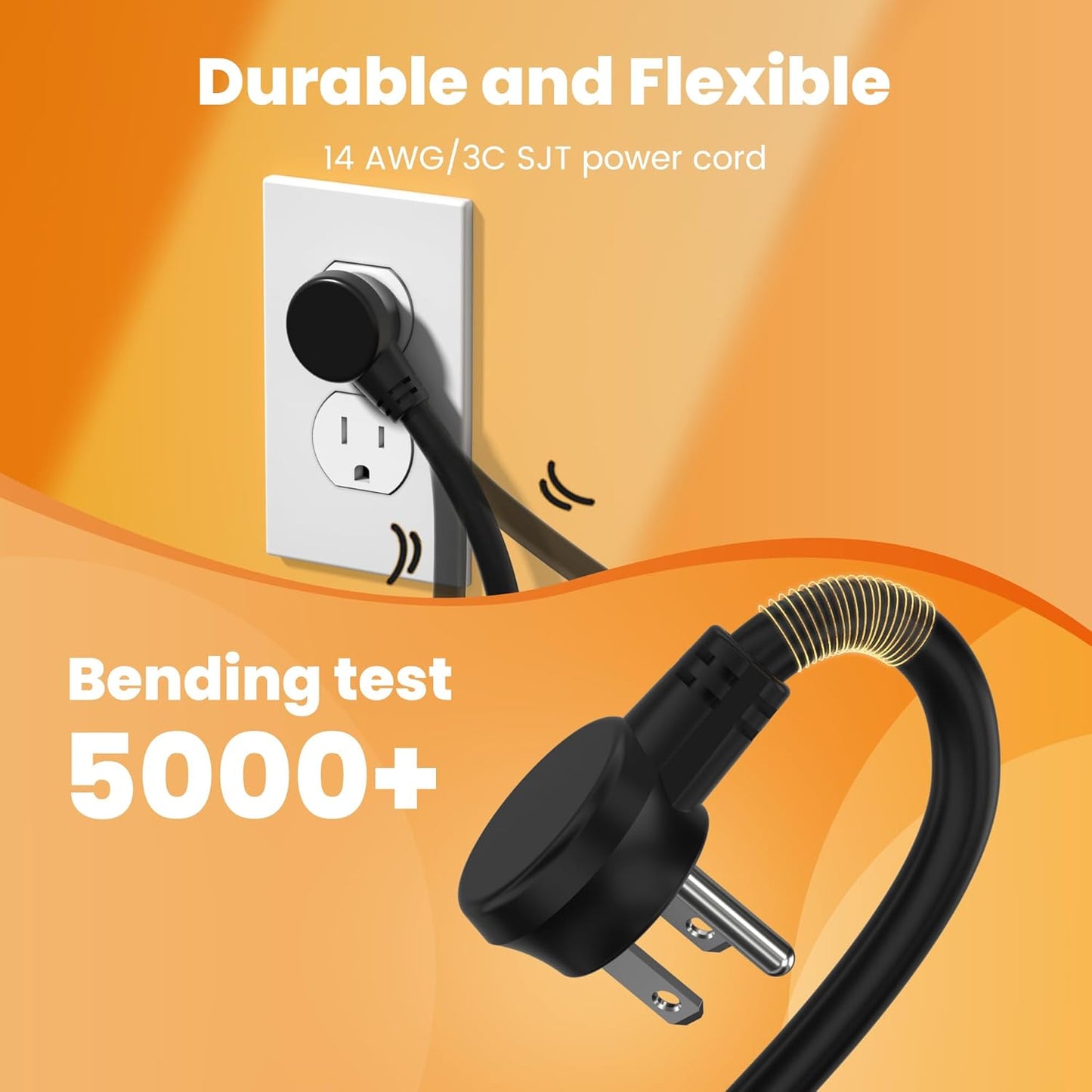 12 Outlet Long Power Strip, 3FT Power Cord, 2100 Joules Surge Protector, Wide Spaced Outlet Power Bar, Overload Protection Switch, Industrial Heavy Duty for Work Bench, Shop, Garage, 2 Pack