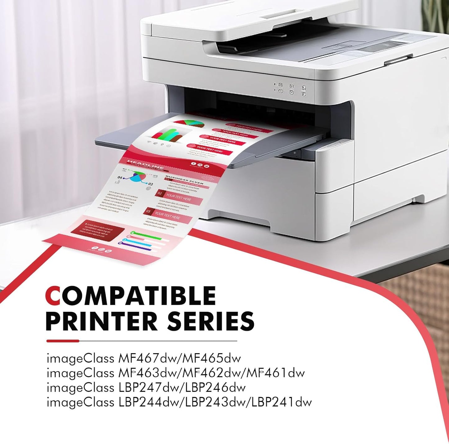 070 Toner Cartridge Black 2 Pack Compatible for Canon 070 Toner Cartridge 070H CRG070 CRG-070 CRG-070H CRG070H for Canon imageCLASS MF465 MF462 LBP247 LBP246 Printer Ink