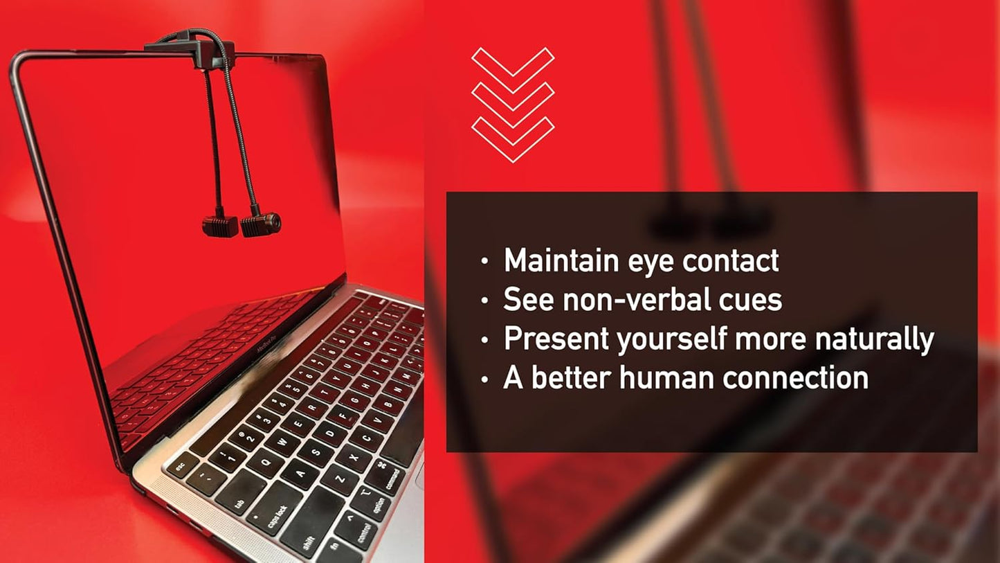 Center Cam V2 Middle-Screen Webcam - The Original Center Cam - 1080p Plug & Play USB, Adjustable Webcam for Laptop and Desktop for Home Video Conferences