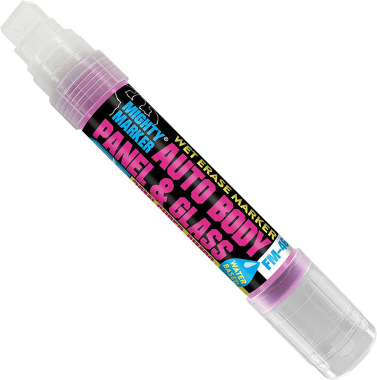 FM-46 Auto Body and Glass Super Jumbo Paint Marker, No-Ghost Formula, Water-Resistant, Valve Action, Removable, Water-Based, 30ml Capacity, Made in USA, Pink 3 Pack