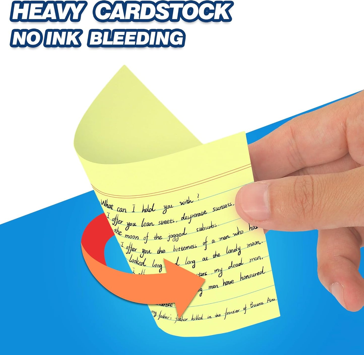 Chell 500 Count Index Cards 3x5 Inch Heavyweight, Ruled Front and Blank Back, 65 lb. Cover Weight, Pastel Colors