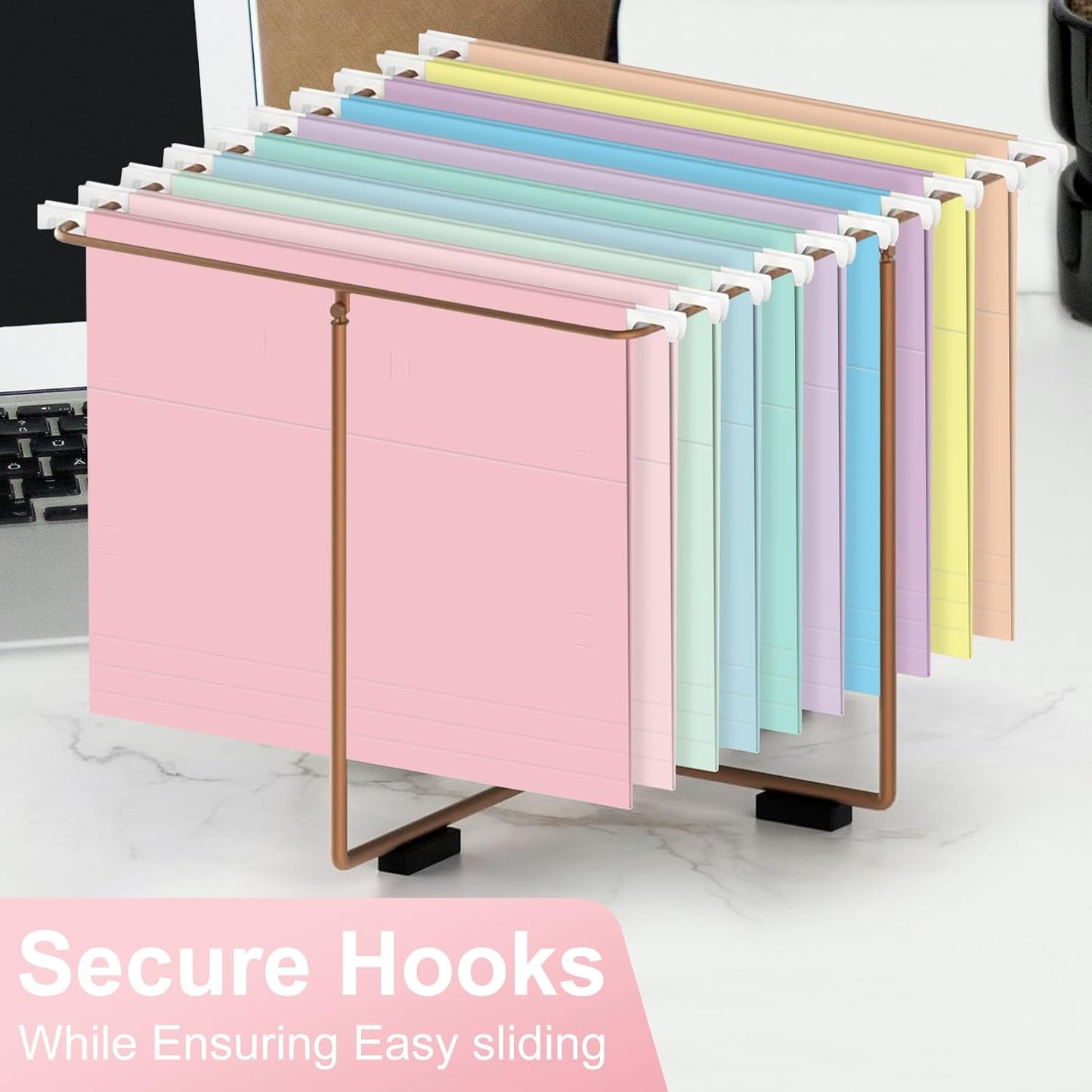 Hanging File Folders, 70 Pack Letter Size Hanging File folders with 1/5-cut Tabs, Stay Organized for Your Home and Office Bulk File, Documents and Paper, Macaron 10 Colors