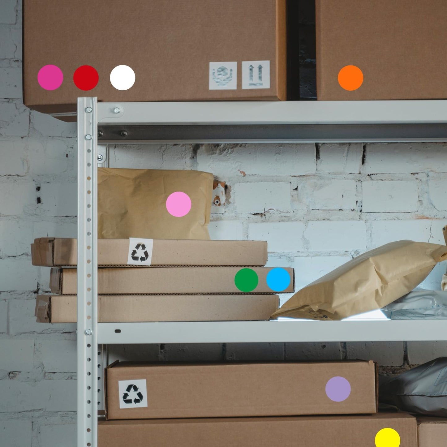 1 Inch Removable Color Code Dot Sticker Round Labels,Garage Sale Stickers Price Tags Label Blank Yard Sale Circle Dot Stickers Removable Writable Not Blurry (1050 Pack,Blue)