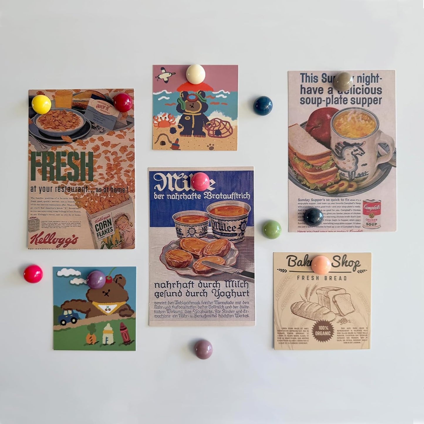 12PCS Strong Fridge Magnets, Colorful Decorative Refrigerator Magnets, Cute Classroom Whiteboard Magnets, for Office Cabinets and Dishwasher