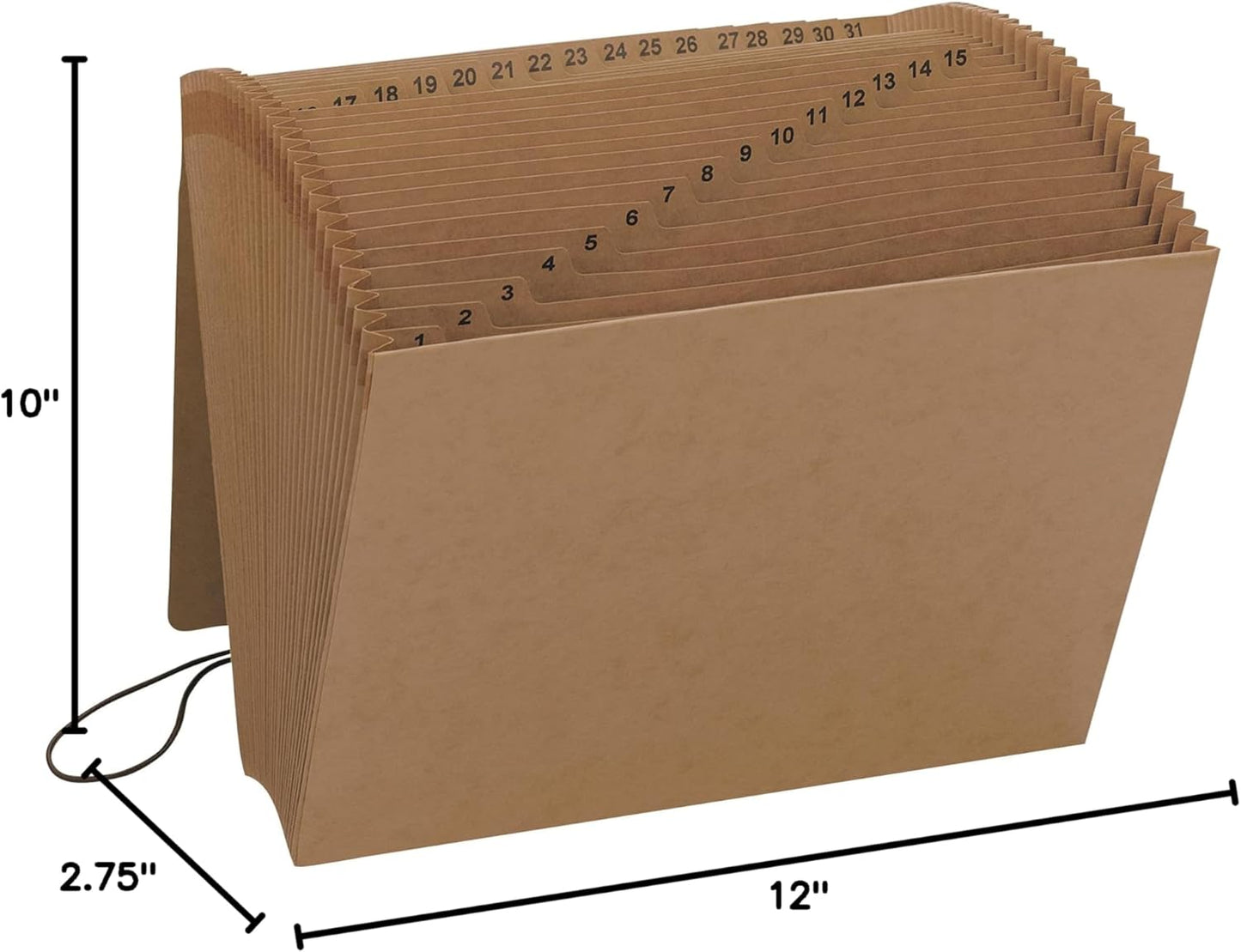 Smead Expanding File with Flap and Cord Closure, 31 Pockets, Daily (1-31), Letter Size, Kraft (70168) (Pack of 1)