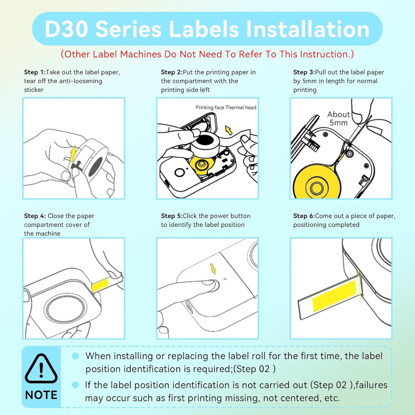 D30 P21 Label Maker Tape Refill 12mm×40mm(0.47"x1.57") Sticker, Laminated Thermal Label Tape Replacement, 1650 Labels/10Rolls, High Definition Labeling Tape for Home Office School Hotel