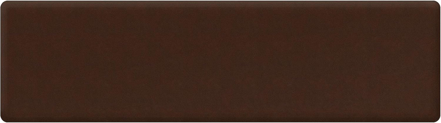 GelPro Anti Fatigue Nonslip Mat: Hard Floor Utility Mats for Garage, Patio and Kitchen - 20" x 72" x .5" - Leather Grain Truffle