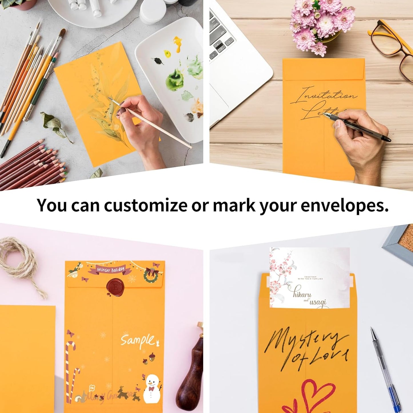 Joyberg 6x9 Envelopes Self Seal, Yellow, Printable, Tear Resistant Kraft Envelopes for Mailing Letters, Documents, Photos, Invitations