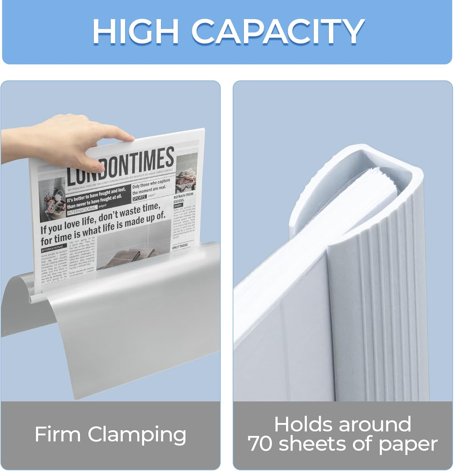 M&G 10 Pack Report Covers with Sliding Bar, 70 Sheet Presentation Folders,10mm Clear Report Folder for A4 and Letter Size Paper,8.7X 12.2inch