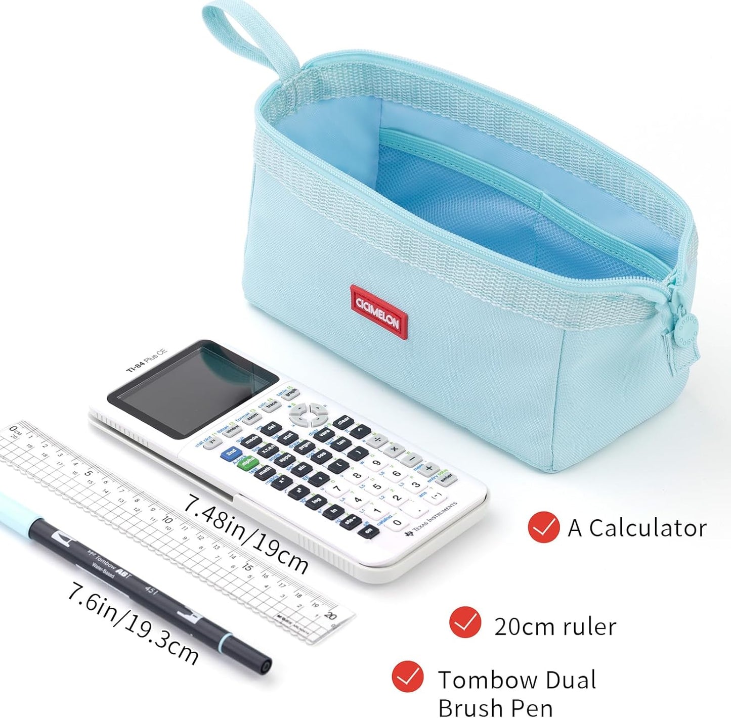 CICIMELON Pencil Case Large Capacity Pencil Pouch Pen Bag for School Teen Girl Boy Men Women