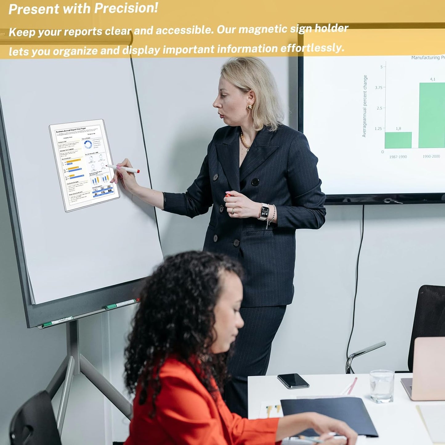 10 Pack Magnetic Sign Holder 8.5x11 Plastic, Writability Clear Sign Holders with Magnet Strips and Adhesive Strips for Office Retail Store Wall Display, Warehouse/Lift Document Display