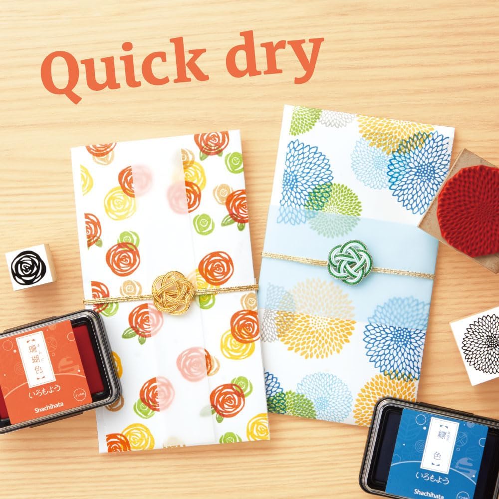 IROMOYO Stamp PAD, Traditional Japanese Ink Colour, Oil-Based Ink pad - Chrome Yellow