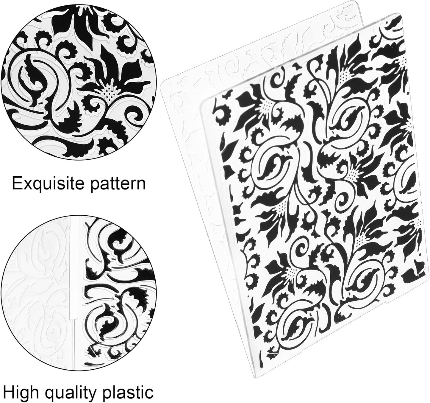 20 Pcs Embossing Folders for Card Making, DIY Craft Template Embossing Stencil Plastic Paper Card Decorating Mold Folder for Scrapbook Photo Album DIY Craft Making, 5.9 x 4.1 Inch (Vintage)