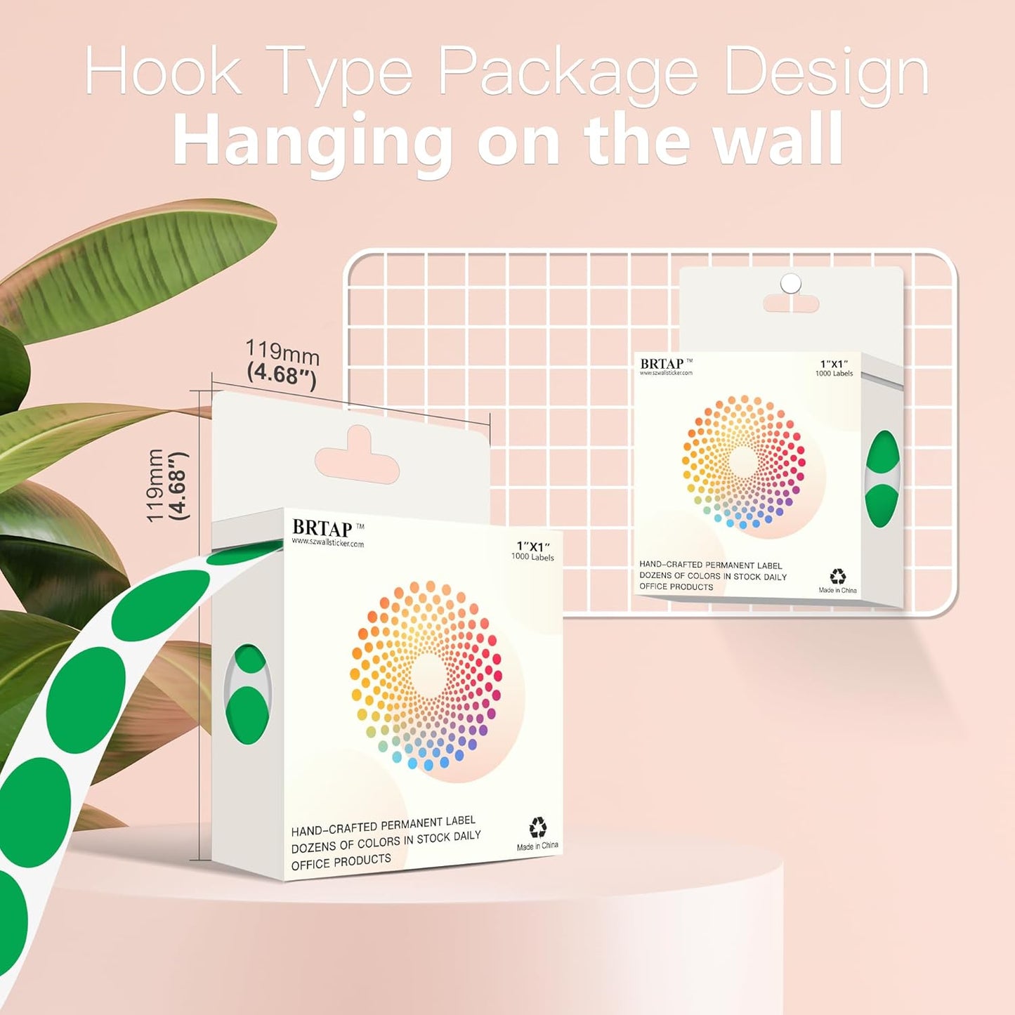 1 Inch Round Color Coding Labels, 1000 Dots Per Roll Green Color Coded Dot Stickers, Round Color Dot Labels for Organizing, Filing, and Storage