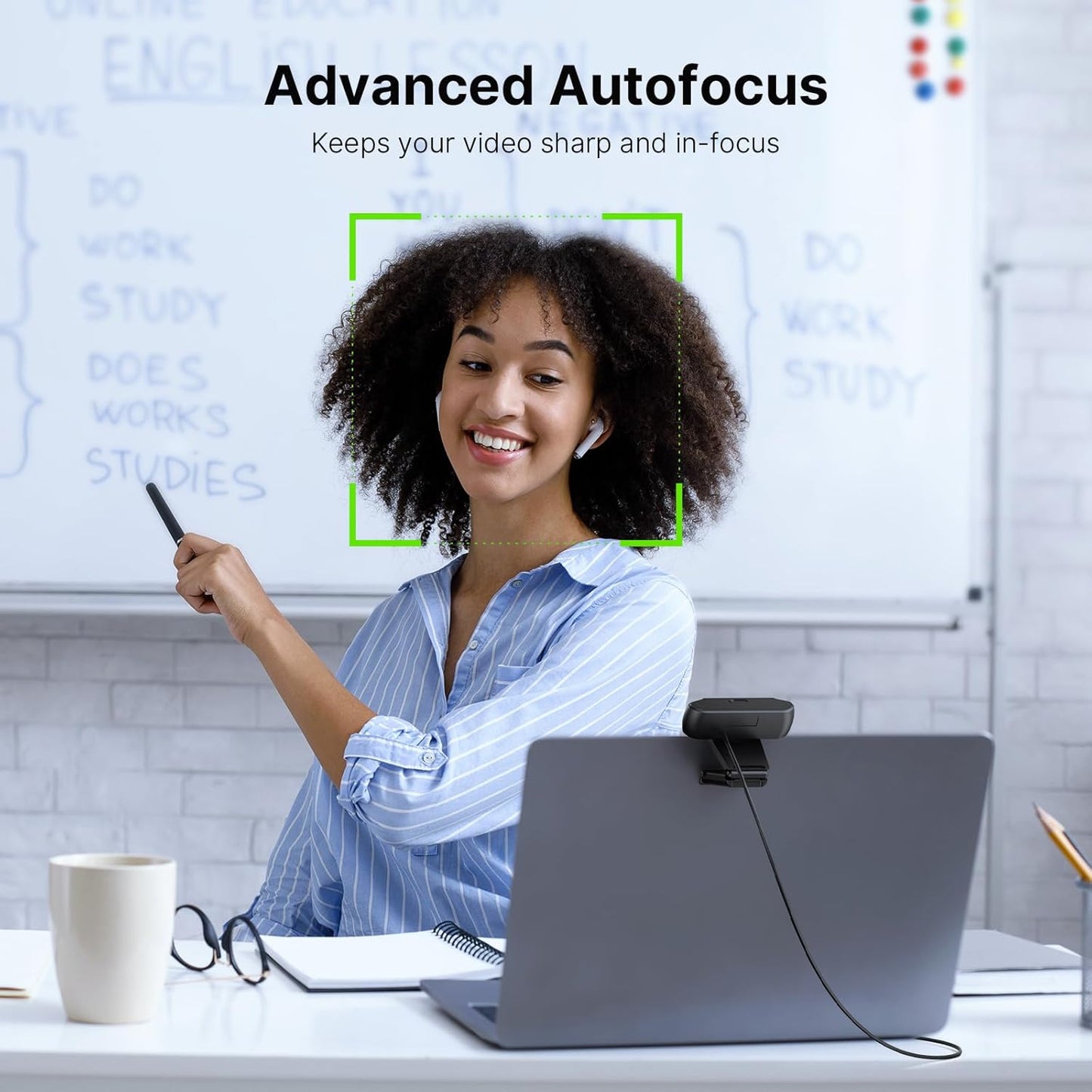 NexiGo 1080P 60FPS Webcam with Software Control and Microphone, AutoFocus, w/Privacy Cover, N680P Pro Computer Web Camera for Skype Zoom Teams, Mac PC Laptop Desktop