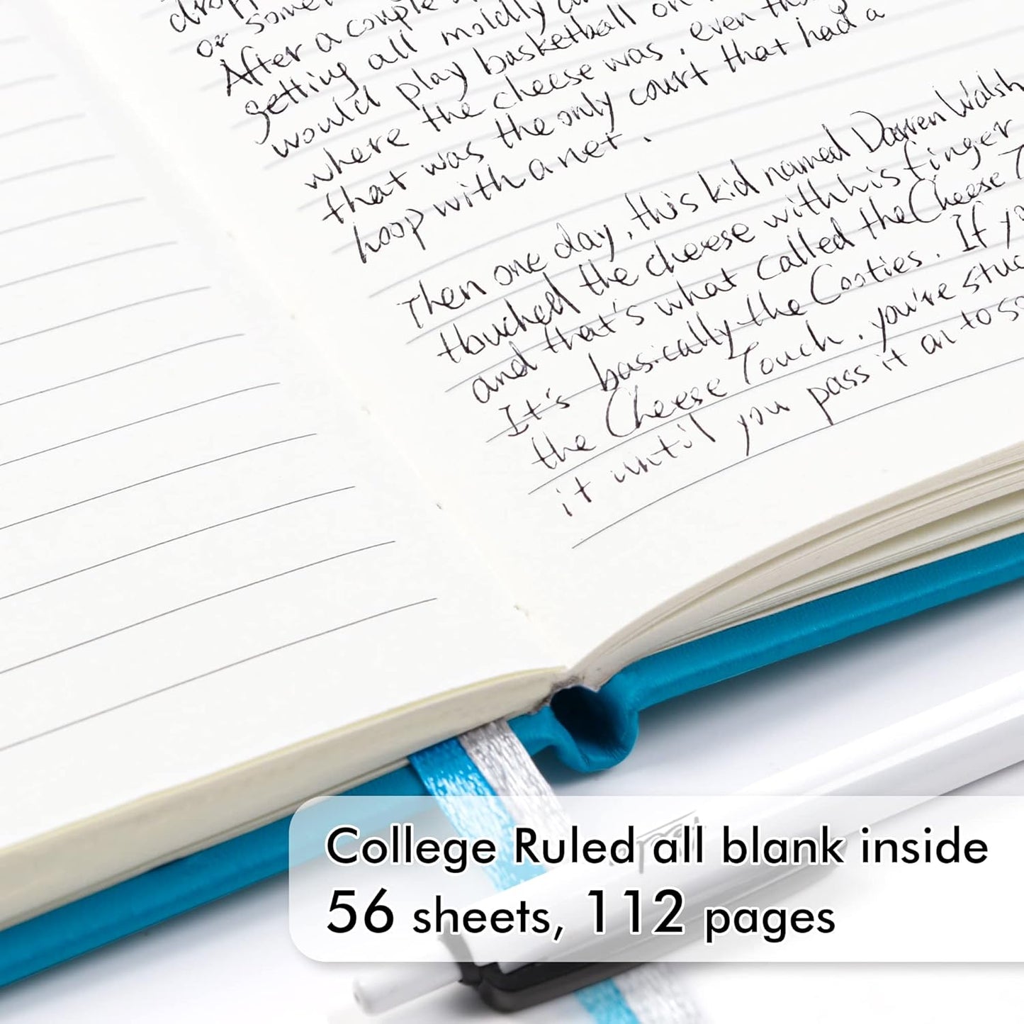 feela 15 Pack Pocket Small Notebooks Bulk, Mini Cute Notepads Hardcover College Ruled Lined Journals with Pen Holder for School Business Memos, with 15 Black Pens, 3.5”x 5.5”, A6, Teal